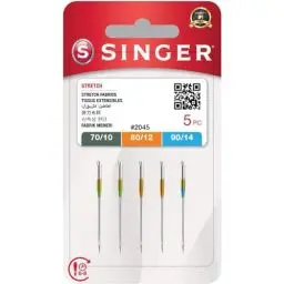 Produktbild: Singer 5 gemischte Nadeln für Nähmaschinen 2045 (70/10-80/12-90/14) - elastische Stoffe