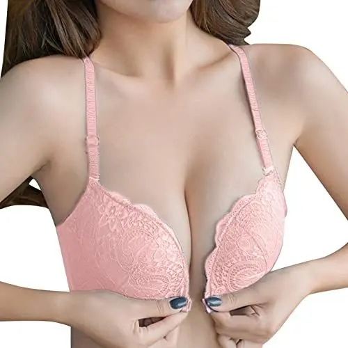 Produktbild: Single Day 2024 Angebote Spitzen BH Ohne Bügel BH Überkreuzte Träger Anti Saggy Breasts Bra Shaping Wireless Silky BH Nahtlose BH Damen Push Up Meine Bestellung