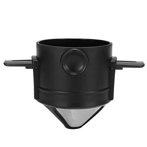 Produktbild: Single Pour Over Kaffeemaschine Abs Kunststoff Edelstahl Pour Over Kaffeemaschine Tragbarer Wiederverwendbarer Edelstahl-Tropfkaffeesiebhalter Coffeehine-Zubehör Kaffee