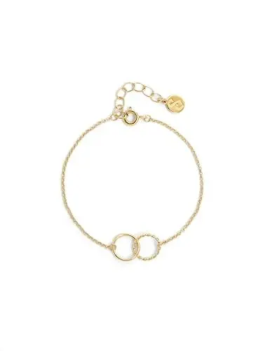 Produktbild: SINGULARU - Circles Twist Armband. Messing mit 18 Kt Vergoldeter Beschichtung. Schmuck für Damen.