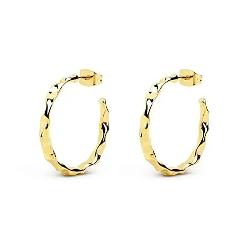 Produktbild: SINGULARU - Lake Creolen. Messing mit 18 Kt Vergoldeter Beschichtung. Schmuck für Damen.