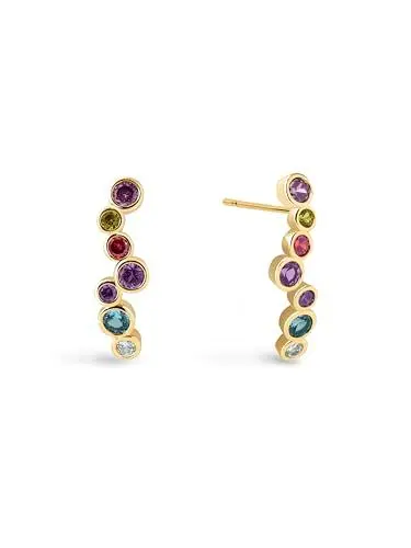 Produktbild: SINGULARU - Falling Bubbles Ohrringe - 18Kt vergoldete Ohrringe aus Messing - Ohrringe mit Nussverschluss - Damenschmuck