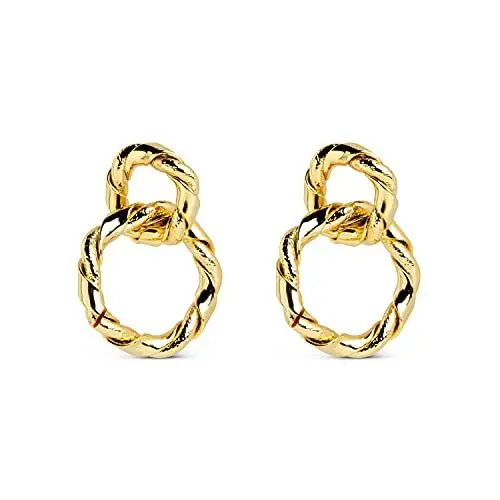 Produktbild: SINGULARU - Sister Twine Ohrringe. Messing mit 18 Kt Vergoldeter Beschichtung. Schmuck für Damen.