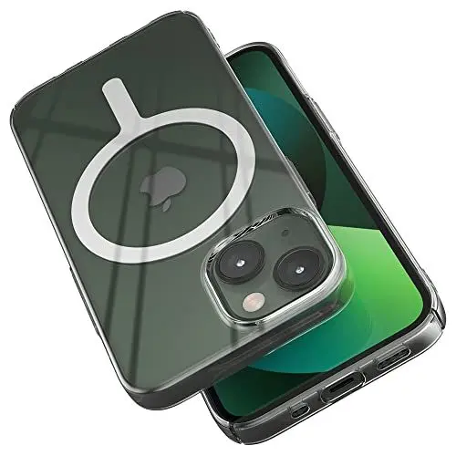 Produktbild: Sinjimoru 1mm Ultra Dünne iPhone 13 Mini Hülle für MagSafe, Magnet Handyhülle Durchsichtig Slim Crystal Clear Phone Cover mit Schlankem Design für iPhone 13 Mini. M-AiroFit Basic
