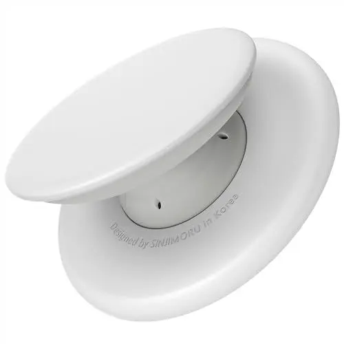 Produktbild: Sinjimoru Einhand-Magnet-Handygriff, Silikon-Halterung mit Ständer für Magsafe, kompatibel mit iPhone 16 15 14 13 12 Serie. M-Tap Tok Weiss