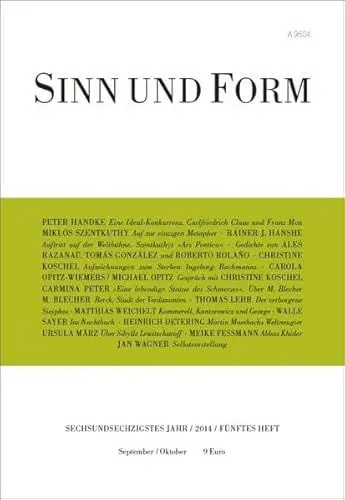 Produktbild: Sinn und Form 5/2014