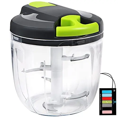 Produktbild: Sinnsally Zwiebelschneider Manuell,900ml Zwiebel Zerkleinerer Große mit seilzug,Gemüseschneider Manuell,Vegetable Onion Chopper Multizerkleinerer,Multischneider,Blitzhacker Universalhacker