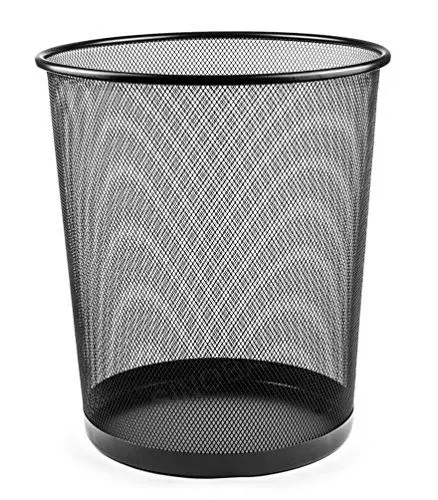 Produktbild: Sinoba Papierkorb Mülleimer Abfalleimer Papiereimer Draht Höhe 34 cm 18 L (Schwarz)