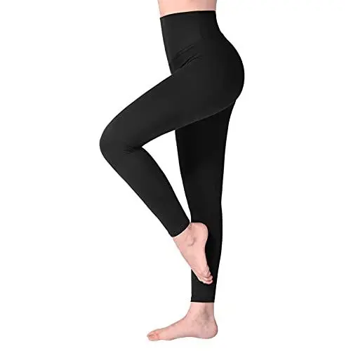 Produktbild: SINOPHANT Leggings Damen High Waist - Blickdicht Leggins mit Bauchkontrolle für Sport Yoga Gym(1 Schwarz,XXL)