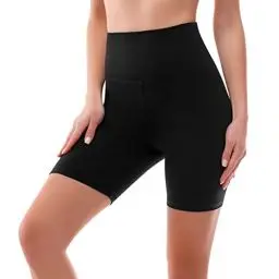 Produktbild: SINOPHANT Radlerhose Damen Kurz High Waist Shorts Leggings für Sommer Fitness Sport Yoga(S-M,1 Schwarz)
