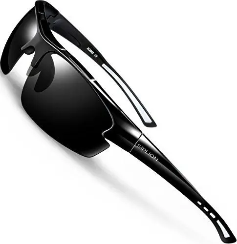 Produktbild: SIPLION Herren Sonnenbrille UV400 Schutz Polarisiert Superleichtes Rahmen 502 BLACK CAT 3 CE