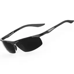 Produktbild: SIPLION Herren Sport Polarisierte Treiber Glasses Sonnenbrillen Al-Mg Metallrahme Ultra leicht 8729 Black UV400 CAT 3 CE