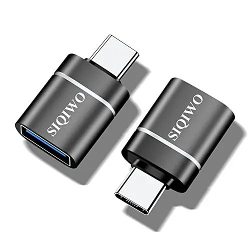 Produktbild: SIQIWO USB-C auf USB Adapter (2 Stücke) USB-C auf USB 3.0 Female Handy-OTG-Adapter, Thunderbolt 4/3 auf USB 3.0 Kompatibel für MacBook Pro 2023/Air 2022 iPad Mini 6 iMac Surface Pro 8/X Go