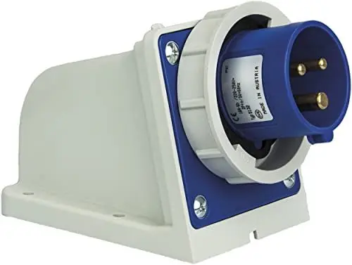 Produktbild: SIROX® CEE-Wandgerätestecker IP 67, 3-polig, 230 V, 6 h 16 A, Blau