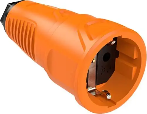 Produktbild: SiRoX Vollgummikupplung orange – robuste Kupplung für extreme Einsatzbedingungen, griffige Bauform, schlankes Design, für Kabel bis 3 G 2,5 mm²