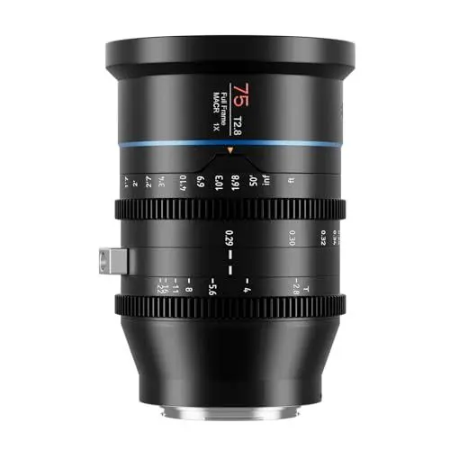 Produktbild: SIRUI 75 mm Jupiter Makro T2.8 Vollformat Cine Prime Objektiv, für EF-Mount Kameras, kompatibel mit BMPCC-6k, BMPCC-6k-pro, EOS C300 Mark III, EOS C500 Mark II, professionelles EF-Mount-Objektiv