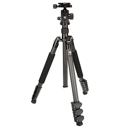 Produktbild: SIRUI AM-1204E+G-10K Carbon Dreibeinstativ mit Kugelkopf (Höhe: 147,8cm, Max. Traglast: 8kg)