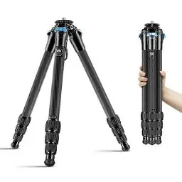 Produktbild: SIRUI AM284 Videostativ Carbon Kamera Reise Stativ für professionelles Fotografie, 4 Beinabschnitte, Kamerastativ Reisestativ Travel Tripod mit abnehmbaren EdelstahlSpikes, belastbar bis 15 kg