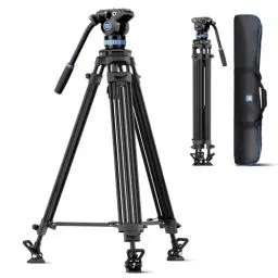 Produktbild: SIRUI Stativ Kamera Videostativ mit Fluidkopf AM-25S, 190cm professionelles Aluminium Dreibein-Stative Tripod für Camcorder Kameras DSLR, Max Belastung 10KG