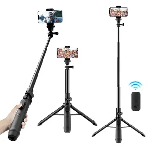 Produktbild: SIRUI MS-01K Stativ 138cm & Selfiestick für Smartphones und Actioncams, Schwarz