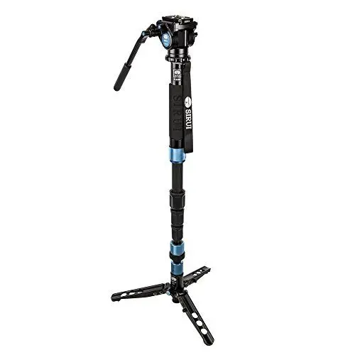 Produktbild: SIRUI P-224SR/VA-5 Einbeinstativ mit Standspinne und Videoneiger (20° neigbar, 360° drehbar) 10x Carbon