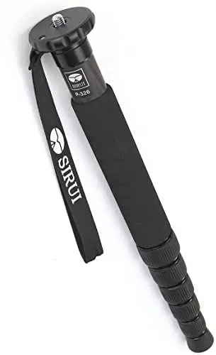Produktbild: SIRUI P-326 Camera Kamera Reise Einbeinstativ Monopod, Carbon Fiber 0.45kg, 6 Sektionen, Leichtes Kompaktes Reise Einbeinstativ, Max 155cm, 39,2cm Packmaß, Max Last 10kg