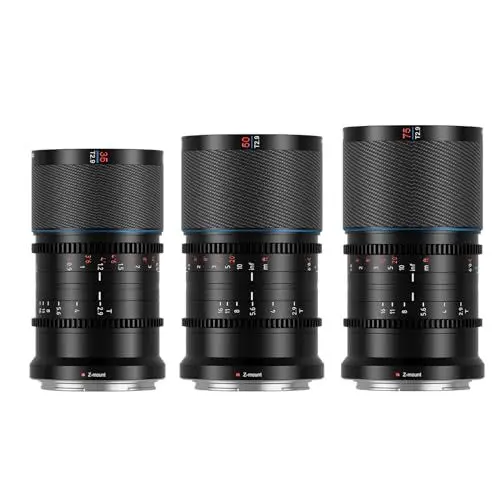 Produktbild: SIRUI Saturn 35 mm, 50 mm, 75 mm Objektiv-Set T2.9 1.6X Vollformat Kohlefaser anamorphes Objektiv, Cine Objektiv weniger als 500 g (Nature Flares, Z Mount)