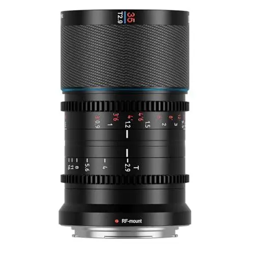 Produktbild: SIRUI Saturn 35mm T2.9 1.6X Vollformat Kohlefaser Amorphe Prime Linse Objektiv, Leichte Kinolinse Objektive Lens Lenses für Drohnen, Handgehaltene Gimbal-Stabilisatoren (RF Mount,Blaue Flare)