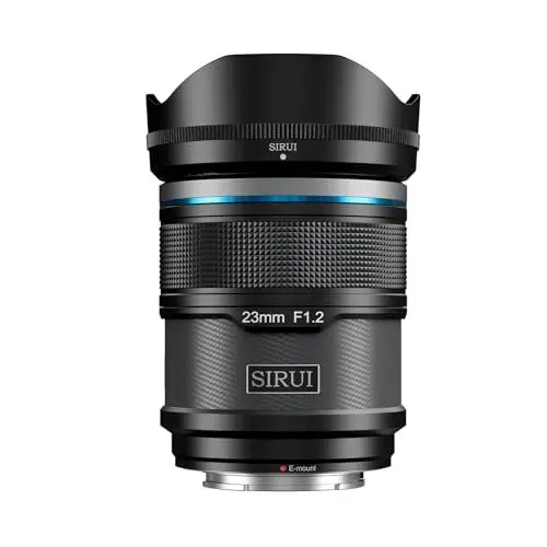 Produktbild: SIRUI Sniper 23mm Autofokus Objektiv, F1.2 Weitwinkel APS-C Kameraobjektiv, E Mount Objektiv für A6400, A6700, ZV-E10, FX3/30 (E Mount, Black)