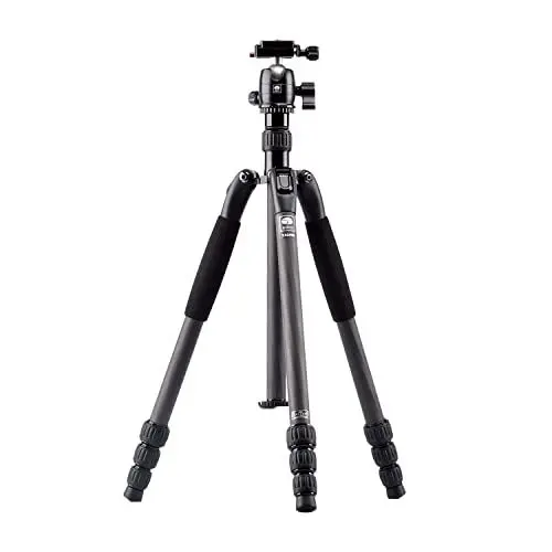 Produktbild: SIRUI T-024SK+B-00K Traveler Light Dreibeinstativ Carbon mit Kugelkopf (Höhe: 140cm, Gewicht: 1kg, Traglast: 5kg)