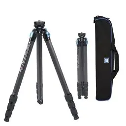 Produktbild: SIRUI Wasserdichtes Carbonfaser-Stativ, 175CM Professionelles Schwerlast-Kamerastativ mit dreieckiger Mittelsäule, großes Rohr für DSLR, Camcorder, Belastung 15kg (ST-224)