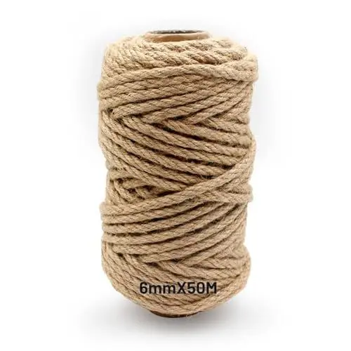 Produktbild: Sisalseil für Kratzbaum - 6mm x 50 Meter Natur sisal Seil - Katzen-Kratzbaum Ersatz und Zubehör, Dekorieren von Häusern, Natürliches Sisalseil
