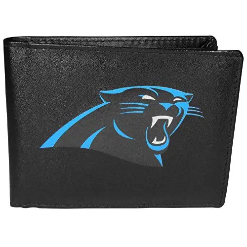Produktbild: Siskiyou NFL Sports Herren Carolina Panthers Doppelfalt-Geldbörse, großes Logo, Einheitsgröße, Schwarz