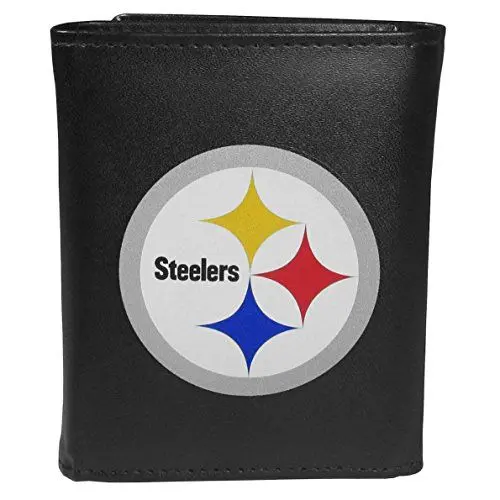 Produktbild: Siskiyou Sports Pittsburgh Steelers Geldbörse mit großem Logo, Schwarz, Einheitsgröße