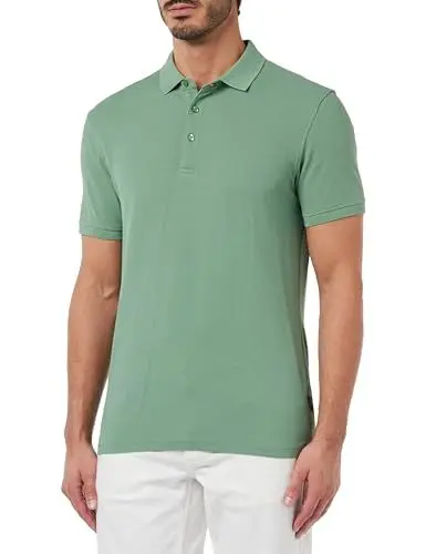 Produktbild: Sisley Mens H/S 3B2ZS300B Polo Shirt, Green 39B, XXL