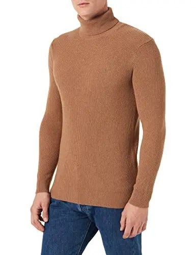 Produktbild: Sisley Mens Turtle Neck SW. L/S 102HS2241 Sweater, Beige 70G, XL