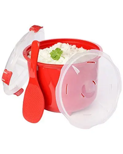 Produktbild: Sistema Microwave Reiskocher, 2,6 l, rot/transparent Einheitsgröße Rot