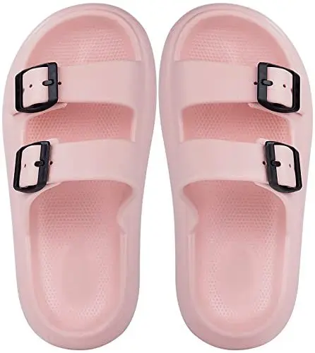 Produktbild: Sisttke Badelatschen Kinder Cozy Slides Jungen Mädchen Badeschlappen Wolken Schlappen Eva Weiche Dicke Sohle rutschfeste Schwimmbad Strand Badeschuhe, Rosa A, 35/36 EU