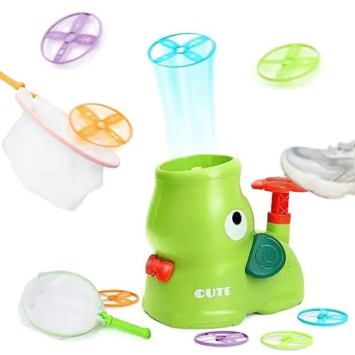 Produktbild: Sitodier Fliegende Scheibe Launcher Spielzeug- Fliegende Untertasse Outdoor-Spielzeug für Kinder im Alter von 3-12 Jahren | Drücken und Fangen Aktivitätsspielzeug für Jungen Mädchen Outdoor-Spiel