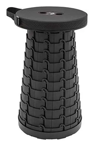 Produktbild: SITTOGO by WEDO 212401 TÜV und GS geprüfter Teleskop-Hocker, Kunststoff, Schwarz, 25.5 cm, 130 kg Tragkraft