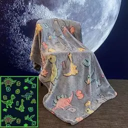 Produktbild: Situhaonan Dinosaurier Decke Leuchtend Im Dunkeln Geschenke Jungs Kinder Kuscheldecke Geschenkideen 3 4 5 6 7 8 9 10 11 12 Jahre Geburtsta üBerwurfdecke Fleecedecke