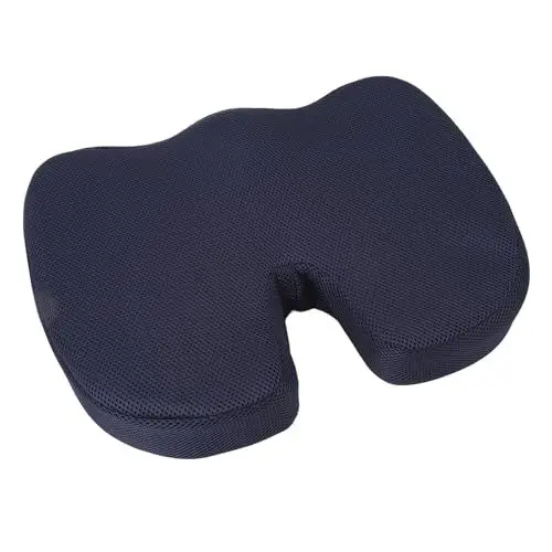 Produktbild: Sitzkissen, Autositzkissen Steißbein Druckentlastung Ergonomischer Memory-Schaum für Schwangere (Dunkelblau)