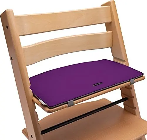 Produktbild: Sitzkissen Hochstuhl kompatibel mit Stokke Tripp Trapp Hochstuhl (lila/grau) Sitzpolster Kissen Sitzauflage Stuhl Polster Auflage Filz - Zubehör für Kinderstuhl Holz Treppenhochstuhl | Mahona