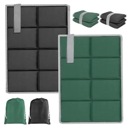 Produktbild: Sitzkissen Stuhlkissen Outdoor 2 Stück Faltbares Sitzpolster, Kinder Spielplatzkissen Wärmeisolierendes Sitzmatte Wasserdicht Sitzunterlage 40x30 Wandern Zubehör für Camping Picknick