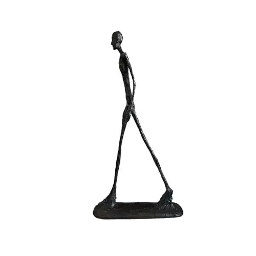 Produktbild: Siunwdiy Giacometti Walking Man,Echte Massiv Bronze Figur,Handgefertigte Kunst Statue,Original Bronze Dekoration für Sammler 30cm,Mann,30CM