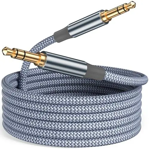 Produktbild: Siwket 3.5mm Aux Kabel 5m, lange Audio Kabel Nylon Klinke auf Klinkenkabel Stereo Audiokabel für Smartphones, iPhone/iPod,Tablet, Auto, Handy, PC, MP3/MP4 Player, Auto, Lautsprecher, Kopfhörer,usw.