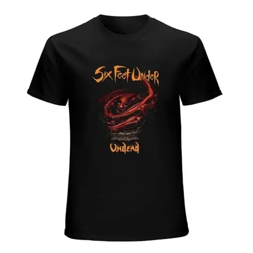 Produktbild: Six Feet Under Mens Cover Small Black Funny Design Short-Sleeve T-Shirt Black M