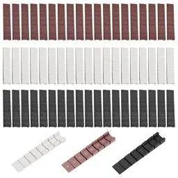 Produktbild: Sixfolo 60 Stück Möbelkeile,Möbelbein Nivellierunterlagen Unterlegplatten Kunststoff Möbel Unterlegkeile Klein mit Integrierten Soll-Bruchstellen für Möbel, Tisch, Stuhl, Schrank(Schwarz,Weiß,Braun)