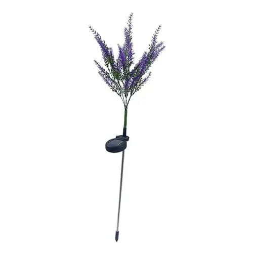 Produktbild: SIXRUN Solar-Blumenlicht, Solar-Gartenlicht, LED, Dekorativ, Lavendelförmig, Wasserdicht, IP55, Blumenlampe für den Außenbereich, Hof, Rasen
