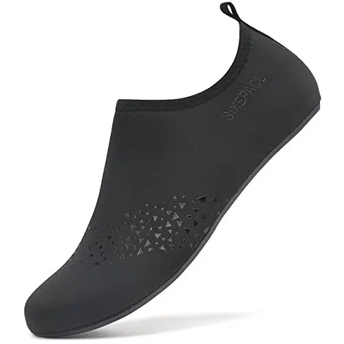 Produktbild: Sixspace Badeschuhe Damen Herren Wasserschuhe Schwimmschuhe Männer Frauen Strandschuhe Aquaschuhe Barfußschuhe für Strand,Pool,Meer,Wassersport,Tauchen,Surfen,Aqua Cycling(Schwarz,45 EU)